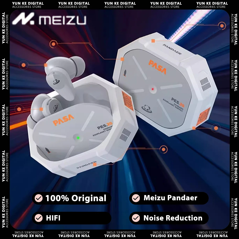 Meizu Pandaer PASA Wireless Bluetooth Earphone Active Noise Reduction HIFI Earbuds Low Delay IPX4 Waterproof Pc Gamer Gifts