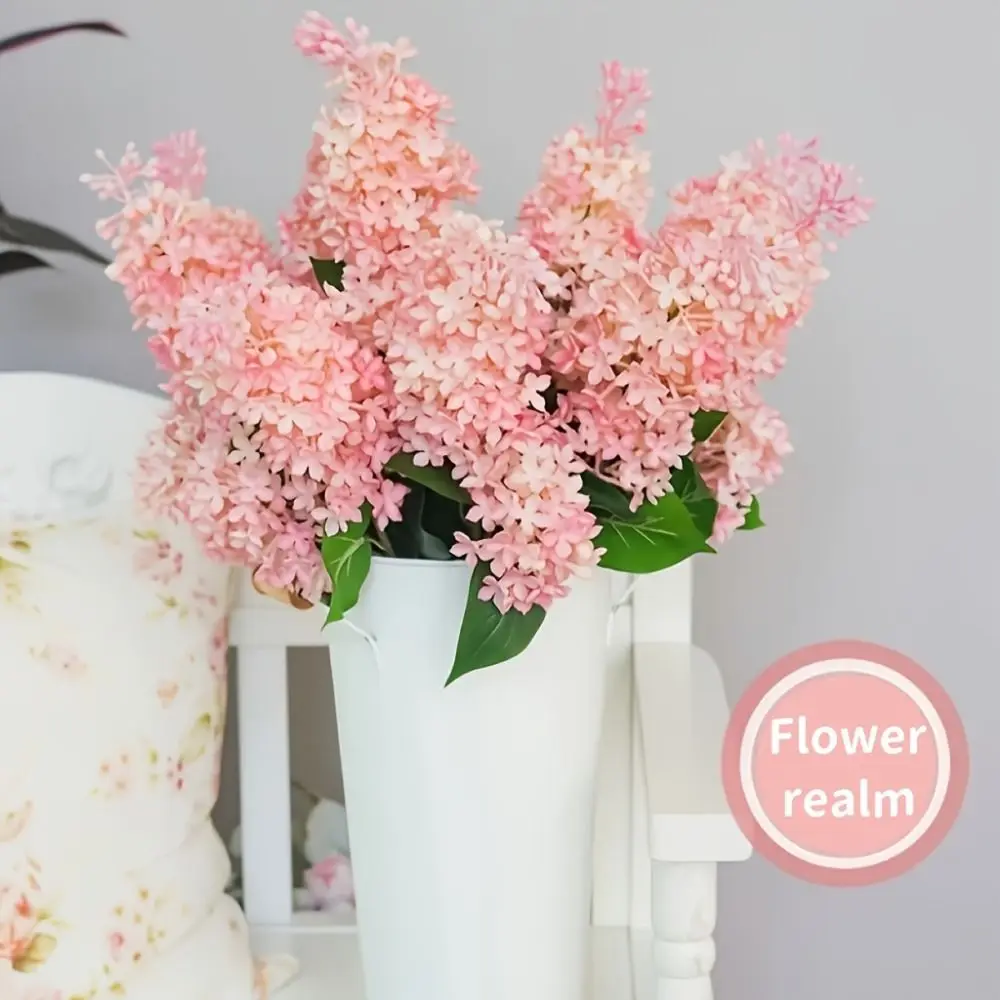 New Pink Artificial Silicone Lilac Flower Purple 75 Cm Artificial Faux Plants Simulation Plastic Fake Flower Home Decor