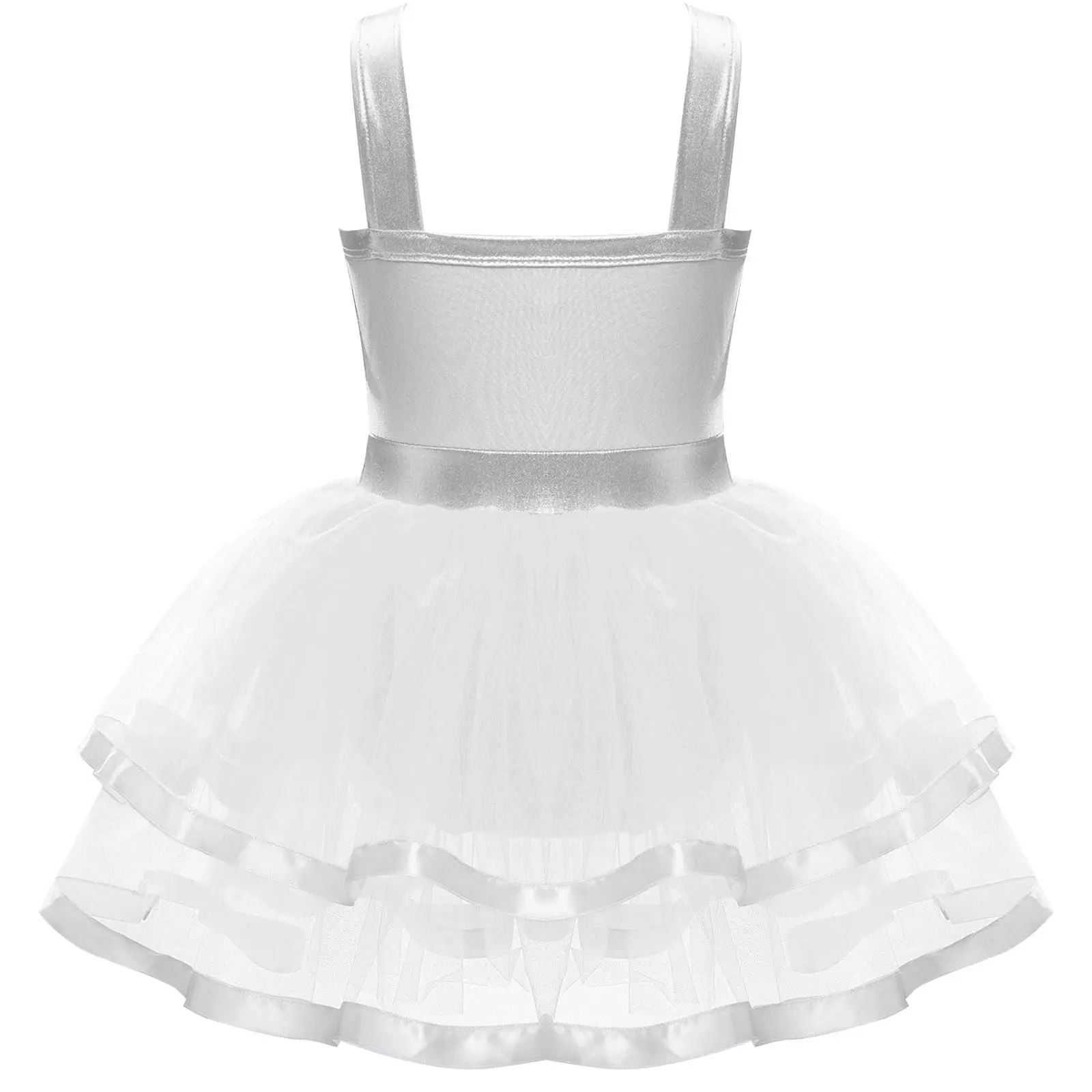 الفتيات الباليه الرقص توتو فستان بلا أكمام لامعة الترتر شبكة يوتار فساتين الشكل التزلج الجمباز مرحلة الأداء زي