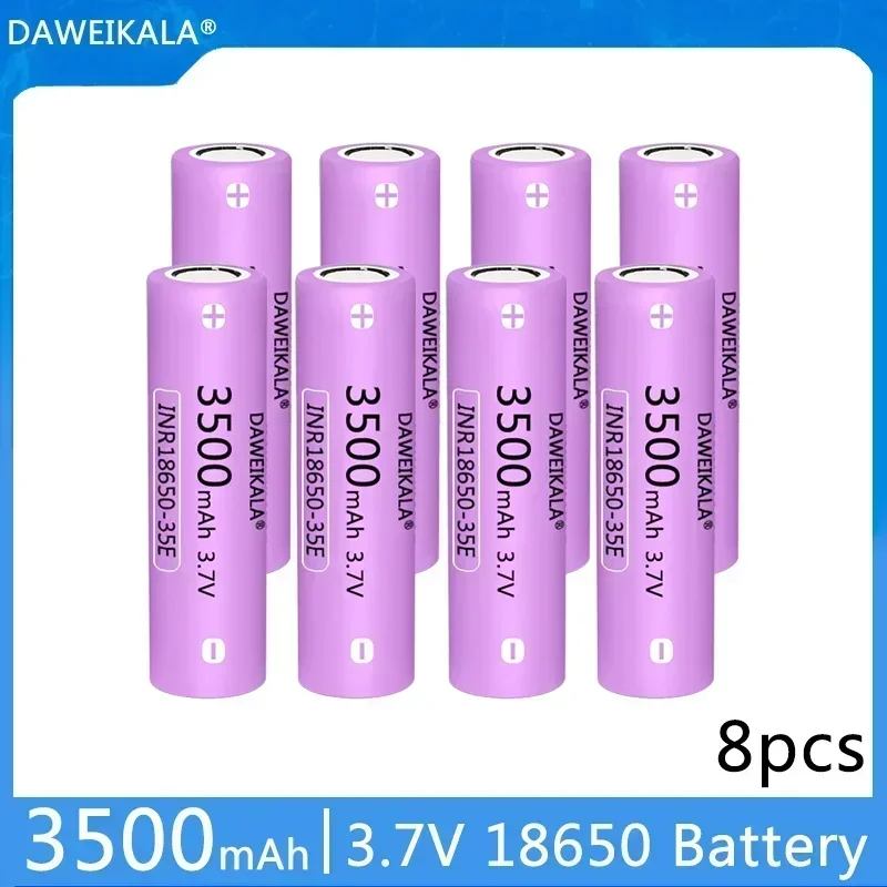 Daweikala 1-40PCS 100% Original 35E3.7v 3500 mah 18650 Lithium Rechargeable Battery For Flashlight batteries for 3500mah battery