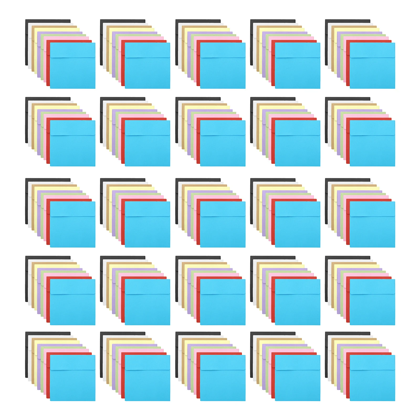 

100Pcs Small Kraft Paper Square Envelopes Blank for Invitation Greeting Cards Letters Cash Keys Coin Storage Paper Envelops