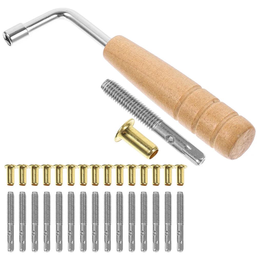 

1 set 1 Set Lyre Harp String Pin Nails Tuning Wrench Replacement Accessories Metal Fixing Parts For Lyre Instrument Supply