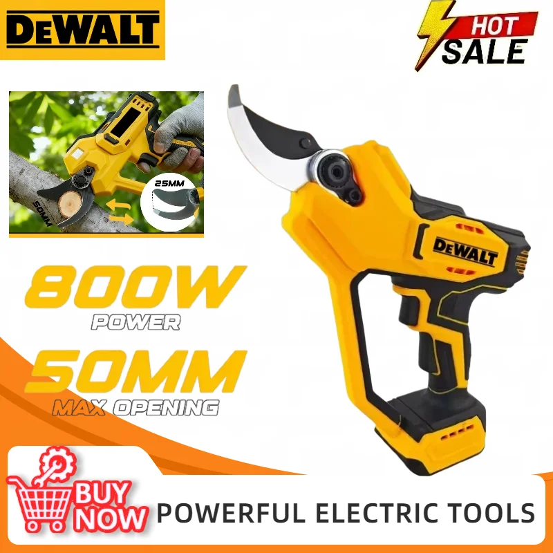 

Бесщеточные садовые ножницы DEWALT, беспроводные электрические ножницы для обрезки веток, мощный резак, электроинструмент, совместимый с аккумулятором 18 В.