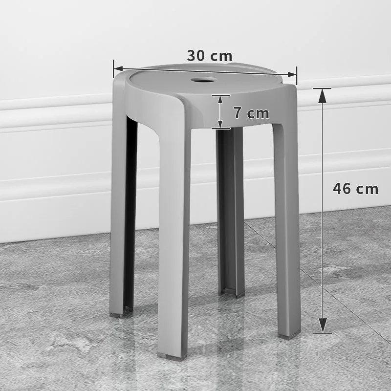 

04110 Household stools thickened plastic stackable dining table stool windmill stool high round stool plastic stool simple chair