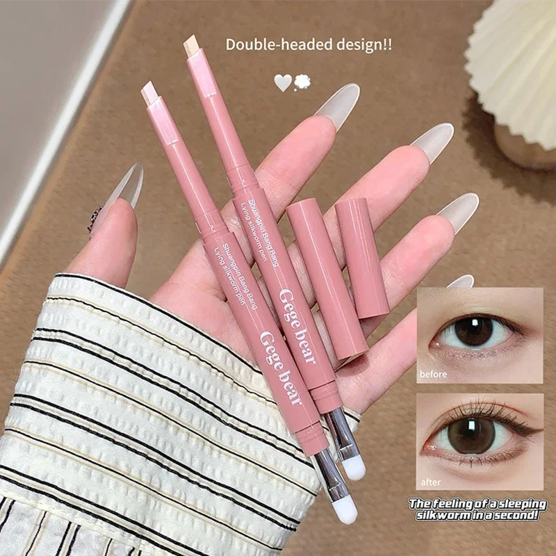 Crayon pour les yeux sous les yeux bicolore 2 en 1, surligneur, Shader, conçu à double extrémité, crayon Eyeliner naturel dimensionnel