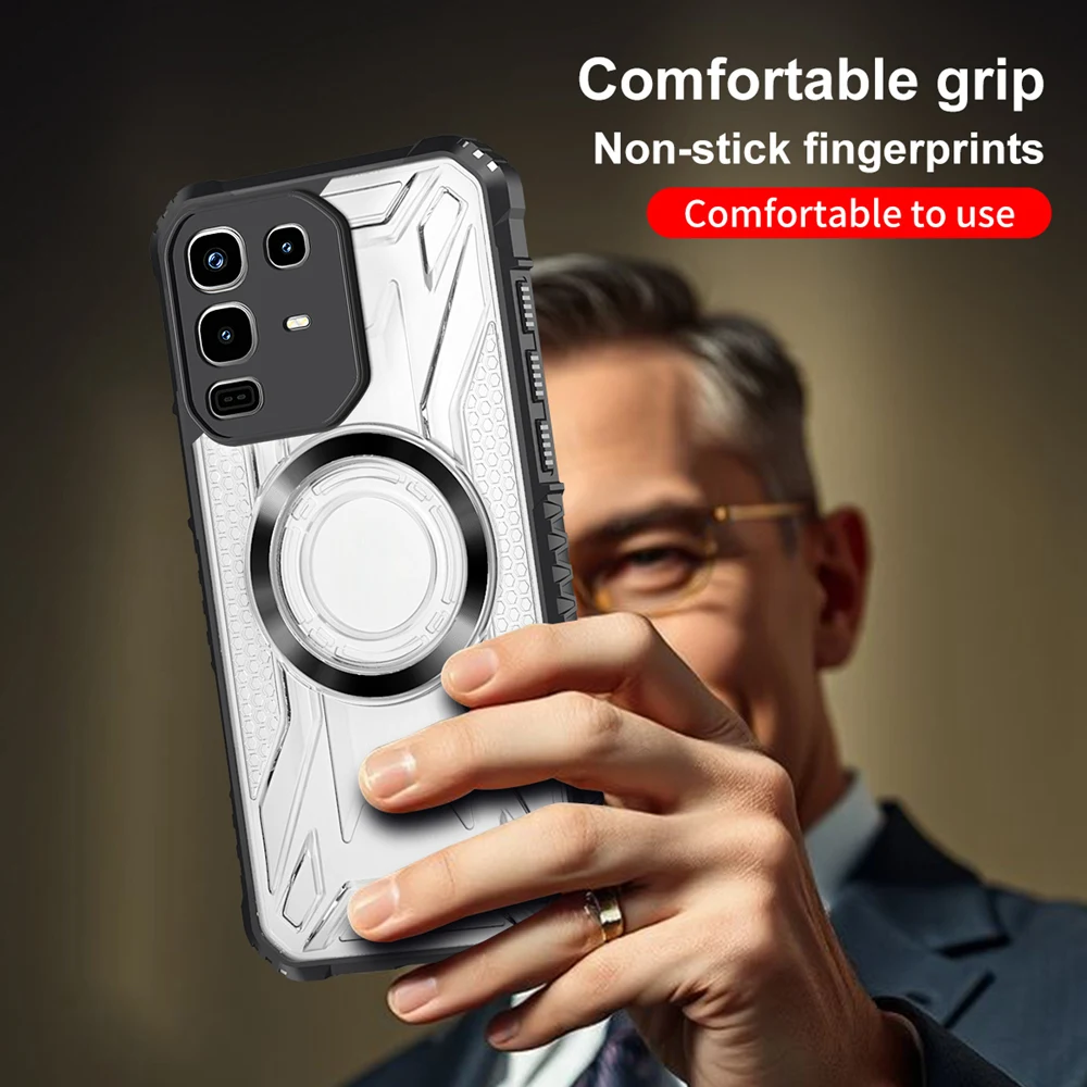 حافظة مغناطيسية شفافة من KEYSION لهاتف انفينيكس نوت 50 برو 4G من السيليكون + غطاء هاتف مقاوم للصدمات عالي التحمل لهاتف انفينيكس نوت 50 4G