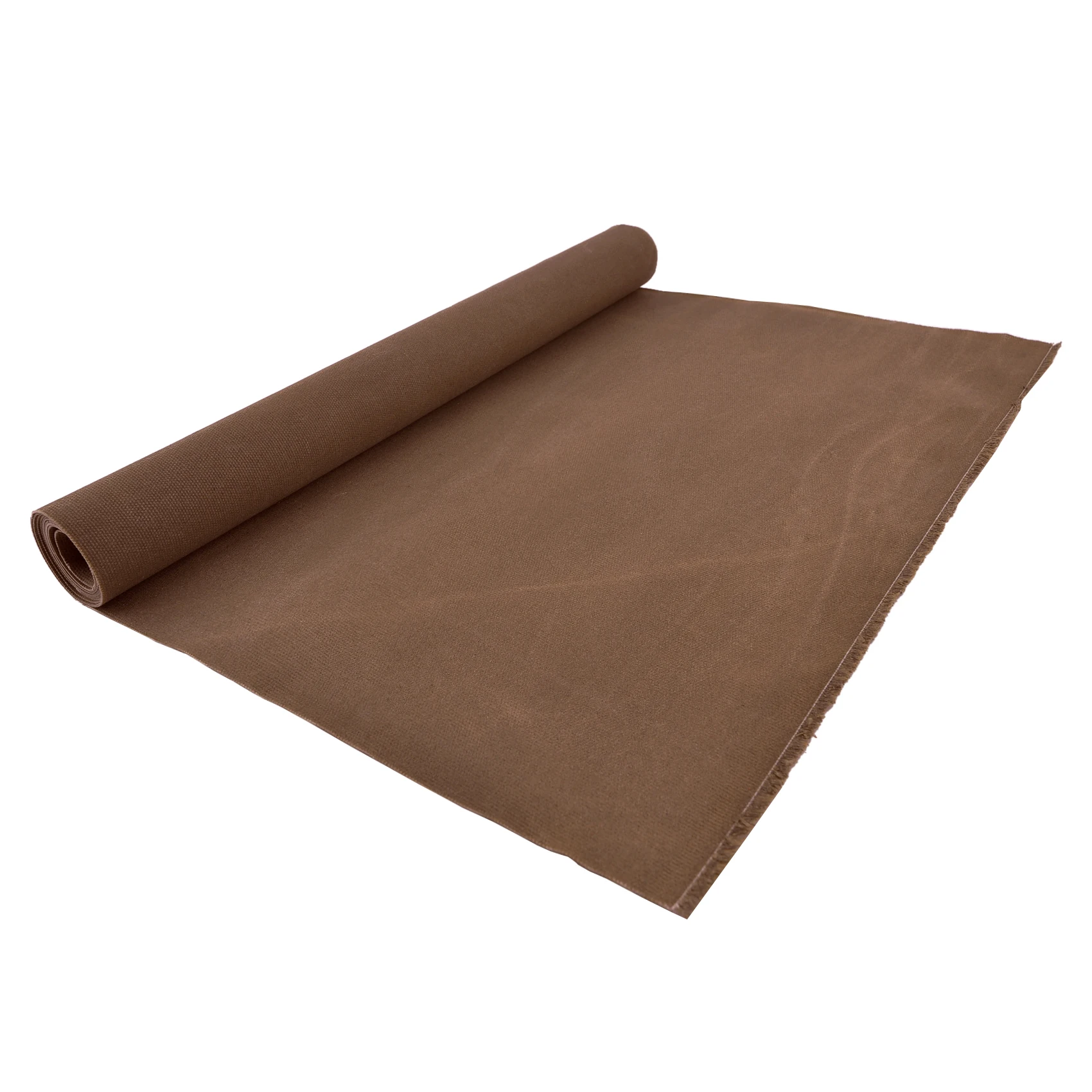 High Quality 16 Ounce Waxed Canvas Waterproof Tan Fabric By the Yard Dark Kahki 100% Cotton Square DIY Crafted