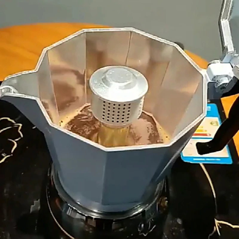 Moka Pot Splash Kaffeekanne mit Aluminium Spritz ventil Moka Pot Zubehör