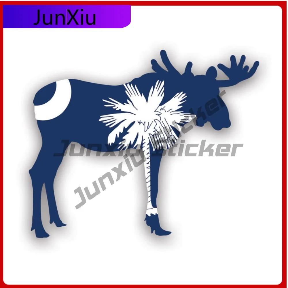 

South Carolina Moose Weather Resistant Sun Resistant Sport For Helmet Laptop Car Body Easy To Remove No Residue Accessories