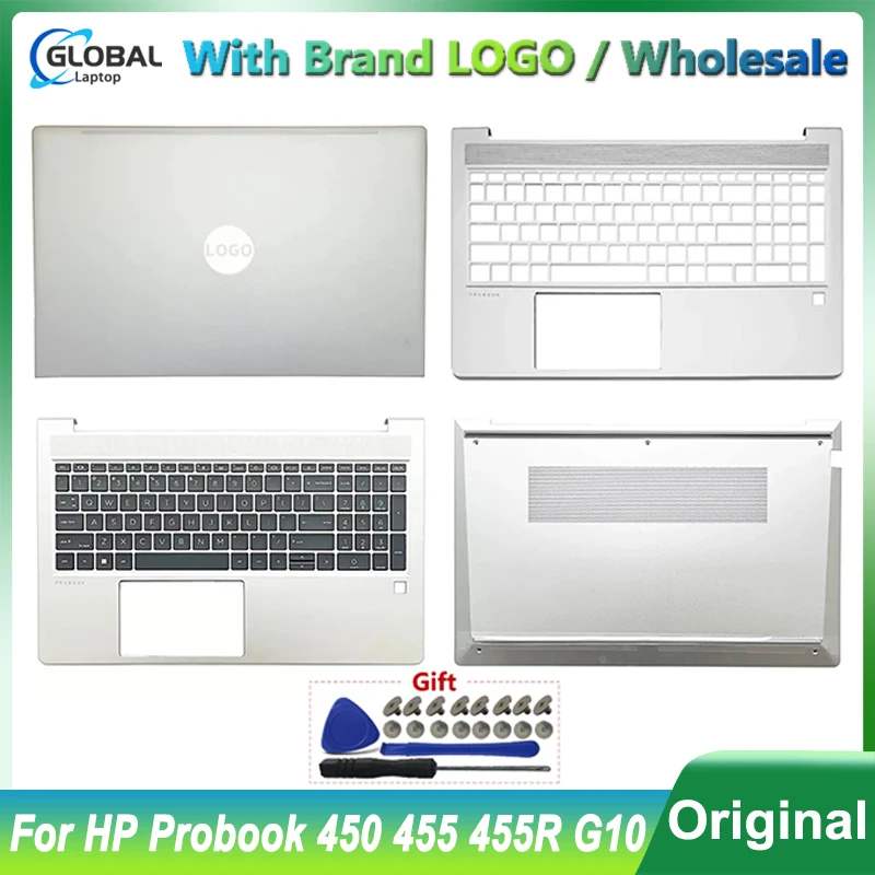 

Original New Laptop Case for HP Probook 450 G10 455 G10 455R G10 LCD Back Top Cover Palmrest Botttom Case US Backlit Keyboard