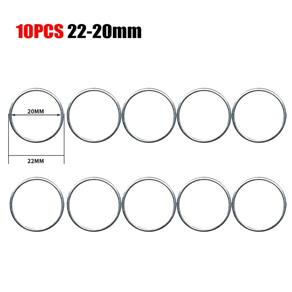 Anneau de réduction en métal pour lame de scie circulaire, joint de conversion d'ouverture, multi-taille, 10 pièces