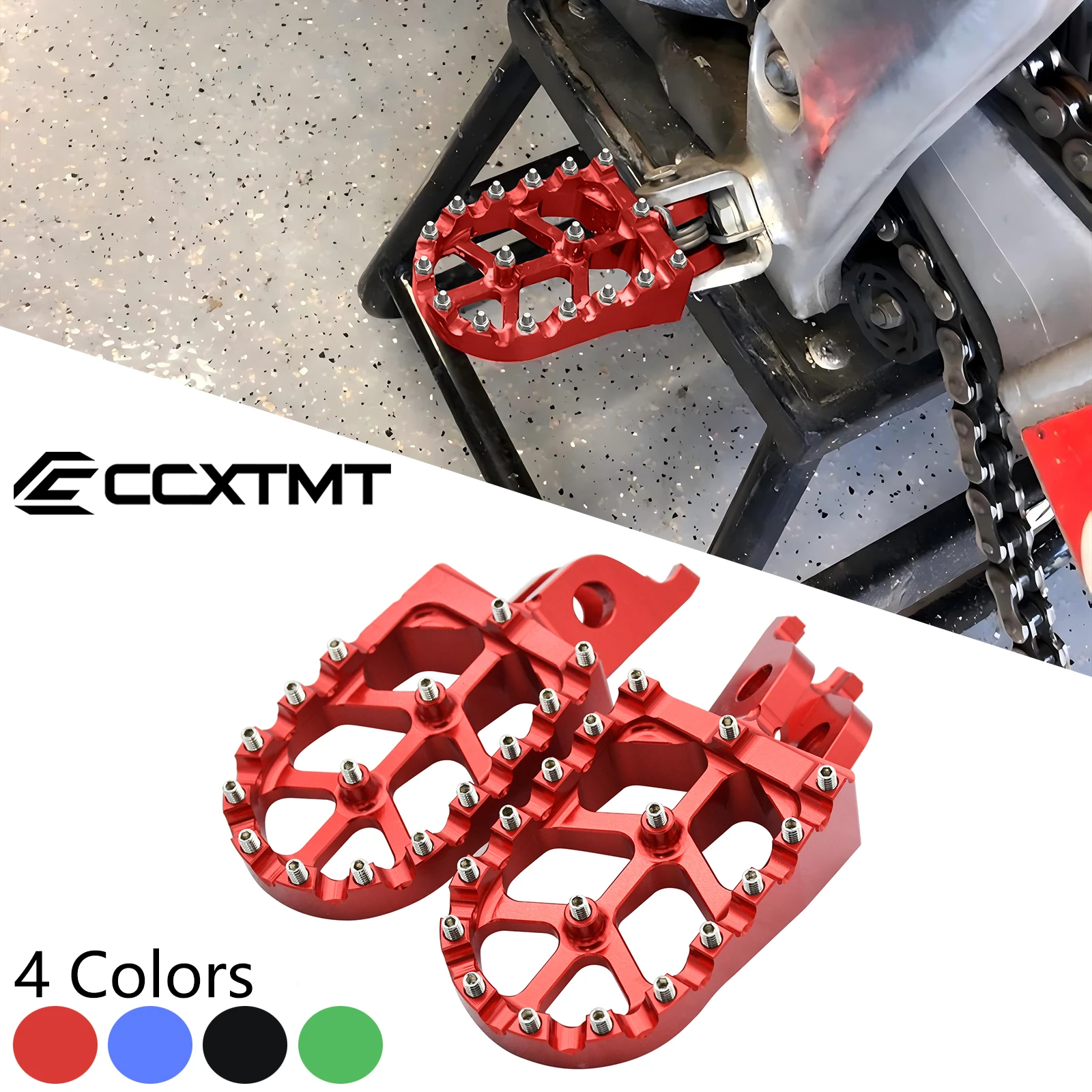 For Honda CR 125R 250R CRF 150R 250X 250RX 450R 450X 450RX 450L 1000L 250L 250M Motorcycle CNC Foot Pegs Rests Pedals Footpegs