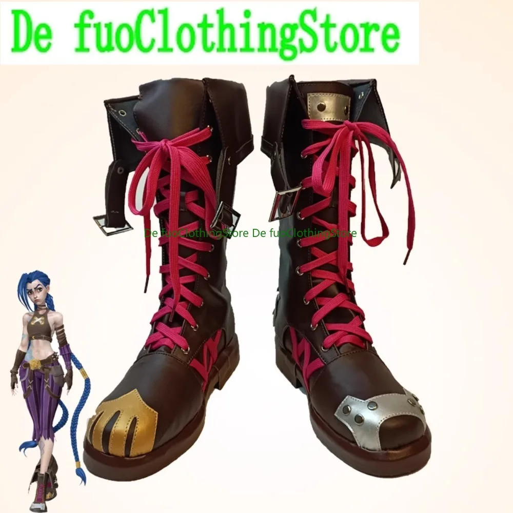 

De Fuo Clothing Anime Shoes Arcane Jinx Cosplay Shoes League of Legends Anime for Cosplay Costume Shoes
