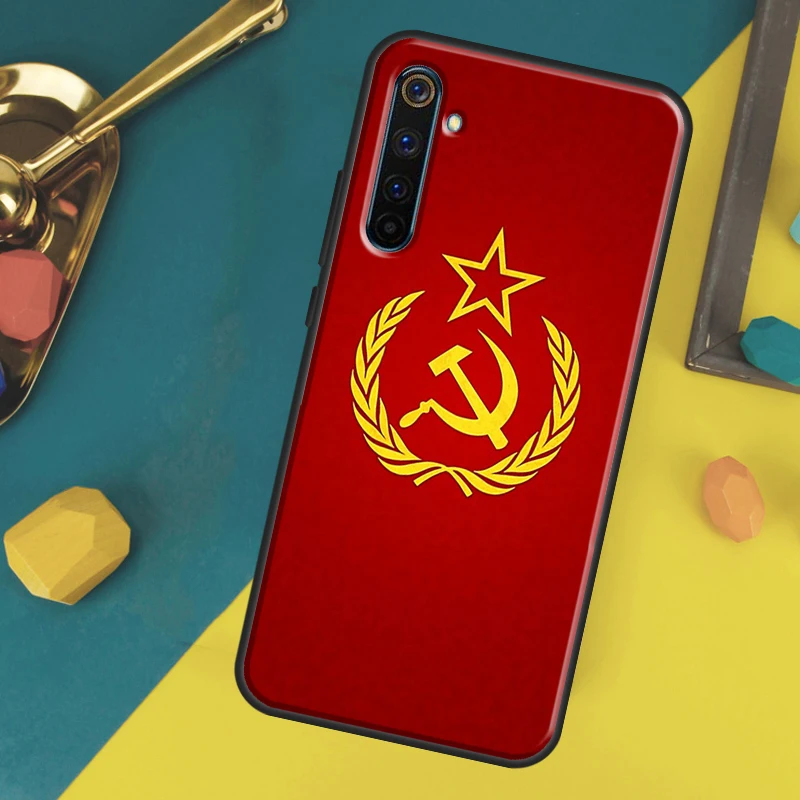 Coque de drapeau CCCP de l'union soviétique pour Realme 8i 8 Pro GT Neo 2 Master C31 C35, couverture arrière pour Realme Q3s C11 2021 C15 9