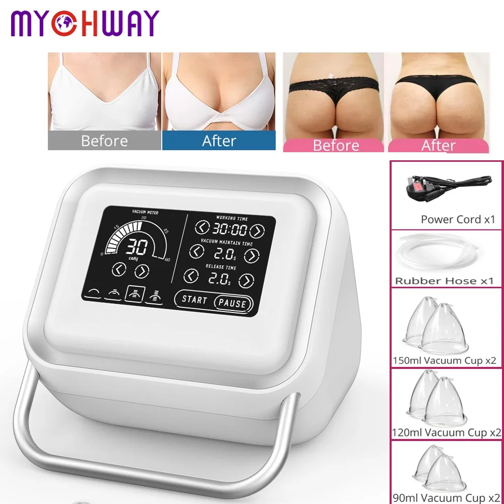 Vacuum Therapy Machine Butt Vacuum Machine with Buttock Cups Vacuum Cupping Machine Cupping Therapy Set with 6 Butt Lifting Cups