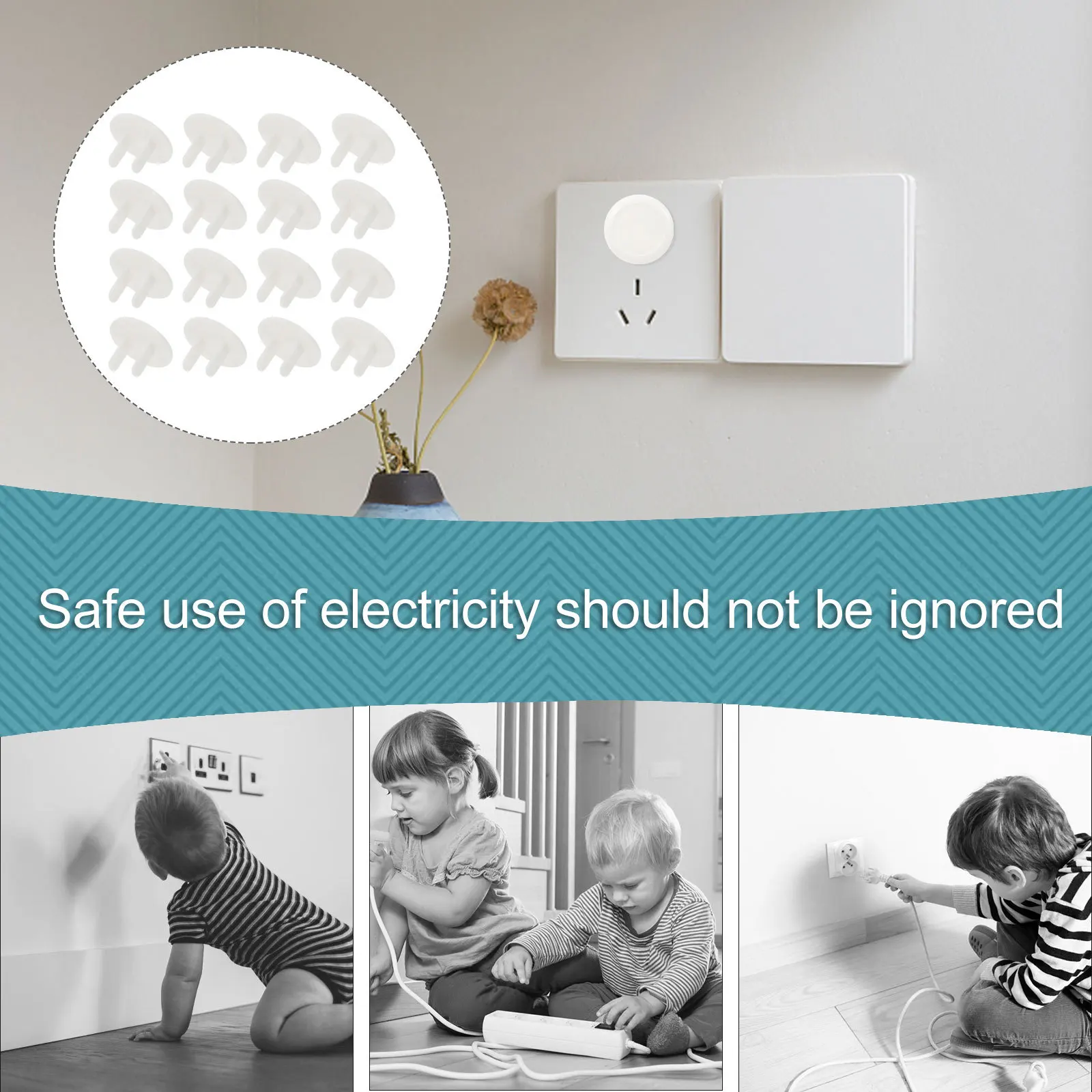 

50 шт., крышки для вилок электрической розетки, защита от детей, защита для детей, крышки для настенных розеток для маленьких детей, крышка розетки