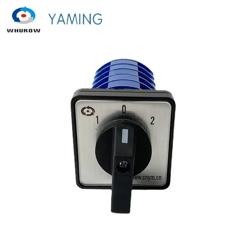 Changeover Cam Switch 25A 690V Silver Contact 1-8 Poles Two/Three Positions Rotary Selector LW28-25 LW26 YMW26 Series