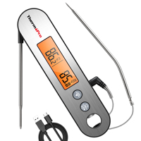 ThermoPro TP610 Rechargeable Waterproof Backlight 2 in 1 Folding Wired Probe Digital Kitchen Cooking Oven Grill Meat Thermometer