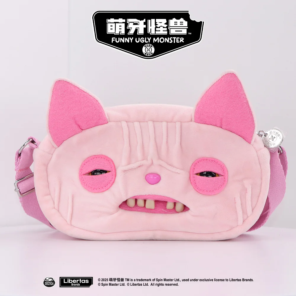 2026 신상 오리지널 퍼글러 크로스바디 플러시 백 타이다이 못난이 귀여운 몬스터 이빨 부드러운 솜털 캐주얼 퍼스 재미있는 액세서리 선물