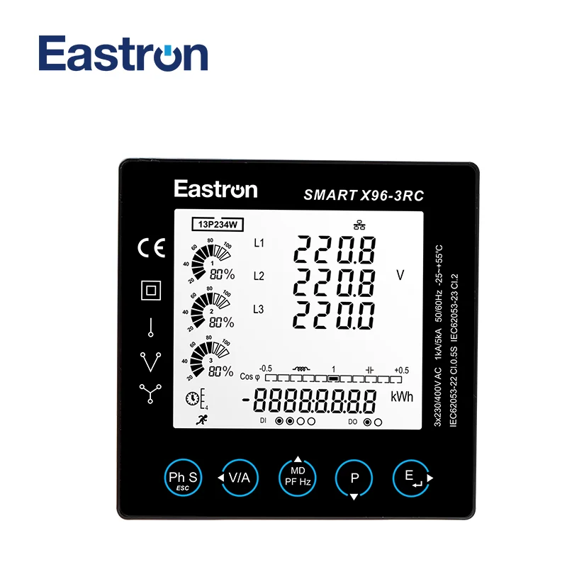 SMARTX96-3RC + 3pcsESCT-RC Rogowski coil  Three Phase Three Wire  Rogowski Coil Panel Meter