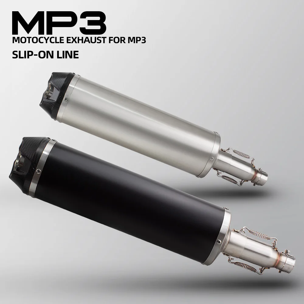 MP3 Auspuff-Schalldämpfer für Piaggio MP3 Hybrid/Yourban 125ie/300ie 250/250FL/250LT/250RL 400FL Motorrad Slip-on Auspuffanlage