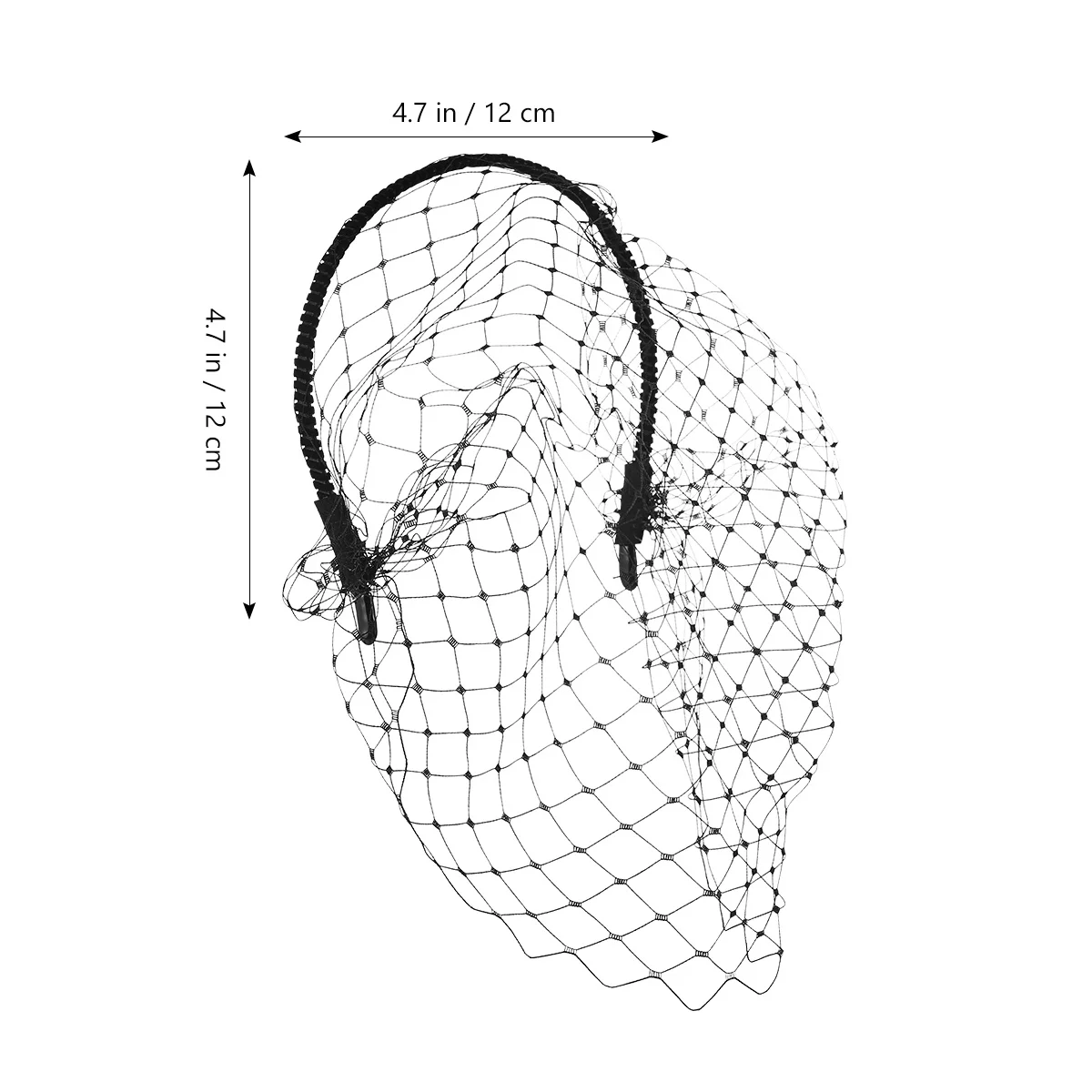 غطاء رأس شبكي أنيق عتيق للنساء والفتيات باللون الأسود خفيف الوزن ومريح للارتداء اليومي في اليوم الخاص #2