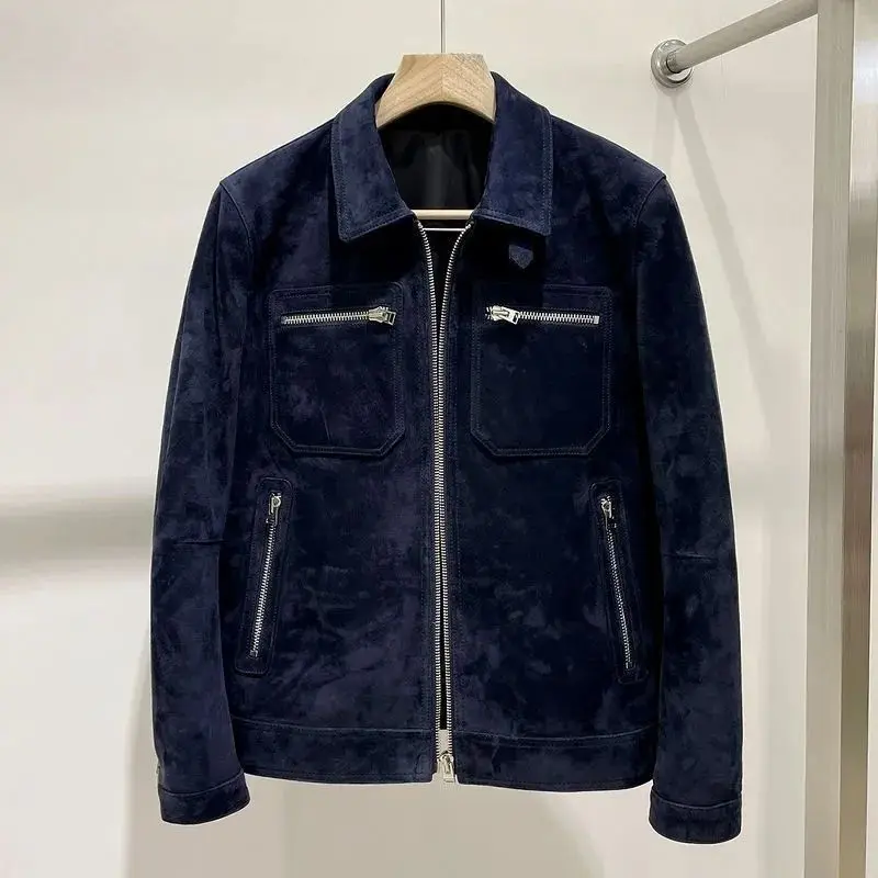 سترة رجالي Harajuku الراقية الخريف الشتاء موضة التلبيب معطف دراجة نارية الكورية سليم صالح ملابس خارجية العصرية ملابس رجالية غير رسمية نمط #3