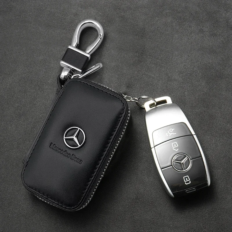 Leather Key Wallet Car Key Bag Multi Function Key Case For Mercedes Benz AMG GLE GLS CLS GLC CLA GLA GLK ML C197 R231 W167 W247