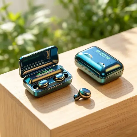 Yeni Bluetooth Kulaklıklar 9D Stereo Yüksek Bas Spor Kulaklıklar Handfree Dokunmatik Kontrol Tws Kablosuz Kulaklıklar Su Geçirmez Kulaklık