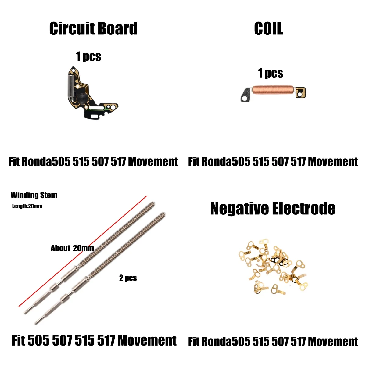 505 515 Movement Parts Circuit Board Coil For Swiss Ronda 505 515 Movement Original Brand Watch Repair Tool universal integrated