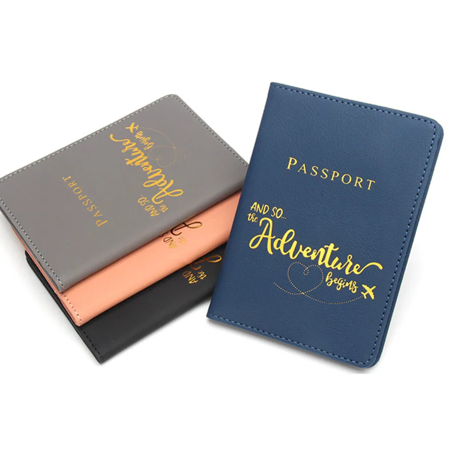 1 Piece Letter Travel Lovers Passport Cover Case Card Holder Wallet Tourism Accessories for Women or Men