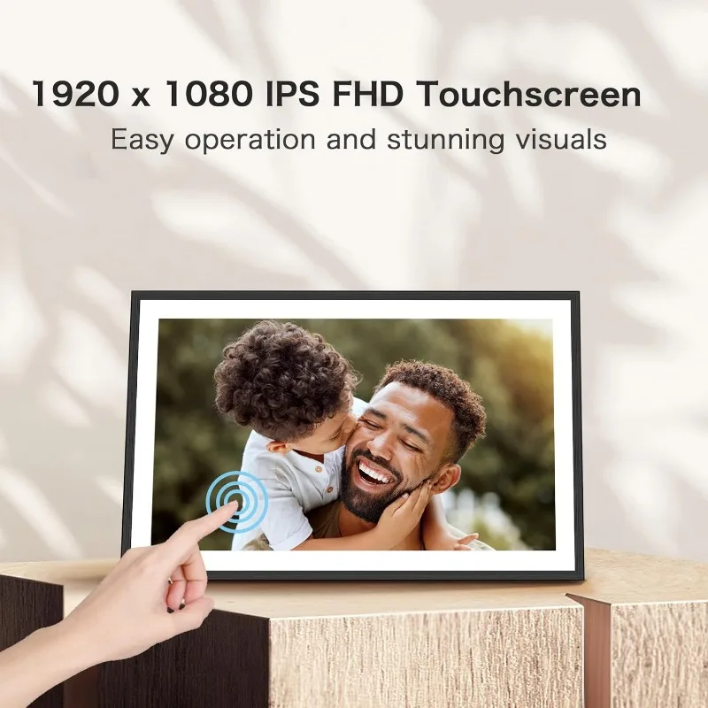 Digital Picture Frame, 15.6 Inch Large Frameo Digital Photo Frame WiFi, 32GB, 1920 * 1080 IPS HD Touch Screen