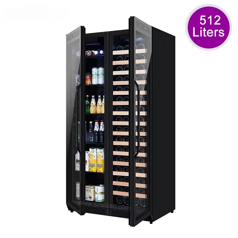 Mooden Free Standing Red Vintage Bottles Quiet Display Wine Cabinet Compressor Wine Cooler Fridge Refrigerator