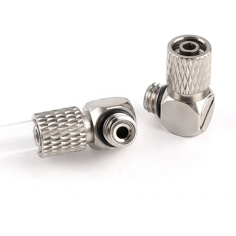 Tubo de manguera OD 4/6mm, rosca macho M5/M6, accesorios de giro rápido Micro neumático, Conector de acoplador de junta rápida de codo/recto