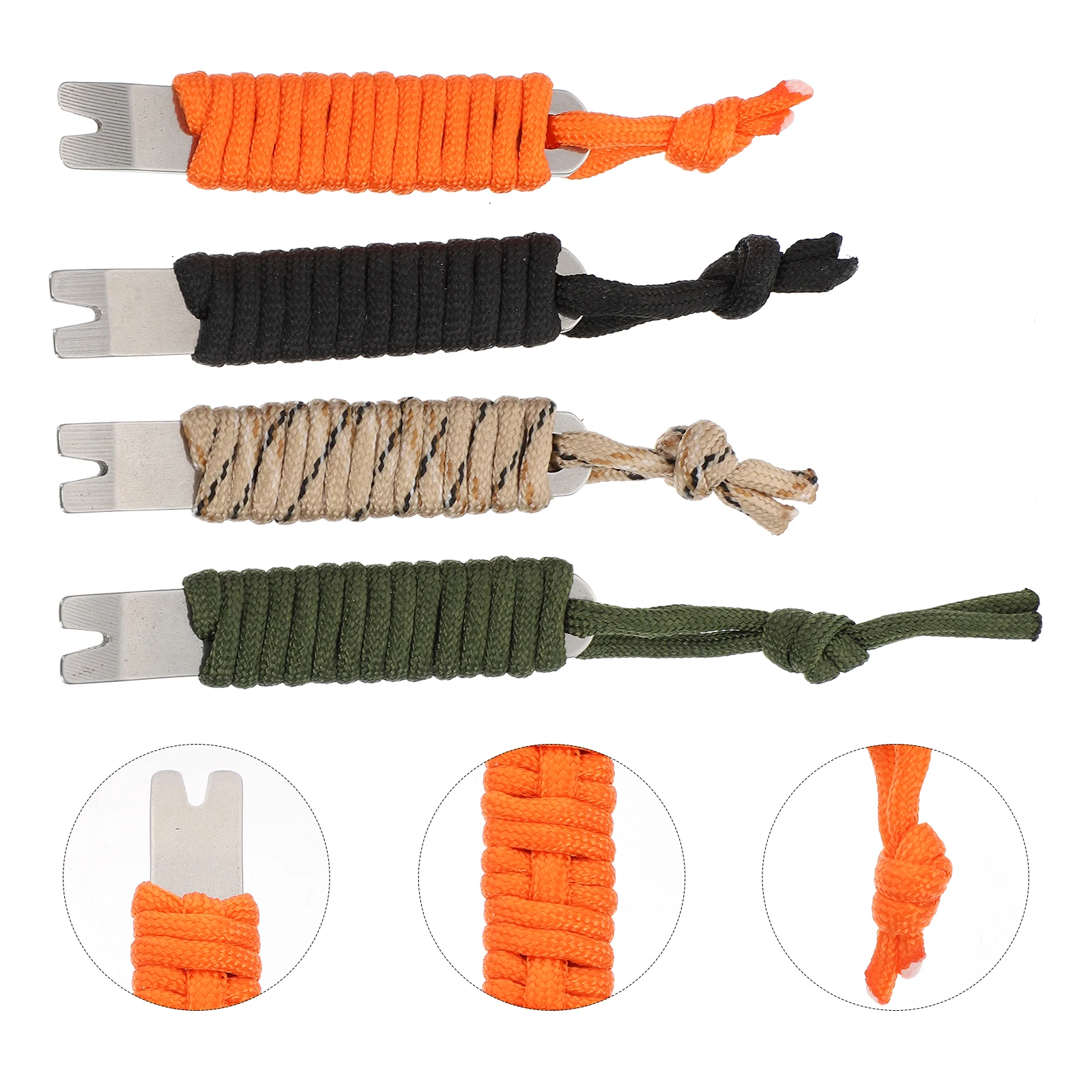 

4Pcs Stainless Steel Mini Crowbar Nail Puller Multifunctional Outdoor Pocket Pry Bar Camping Nail Puller