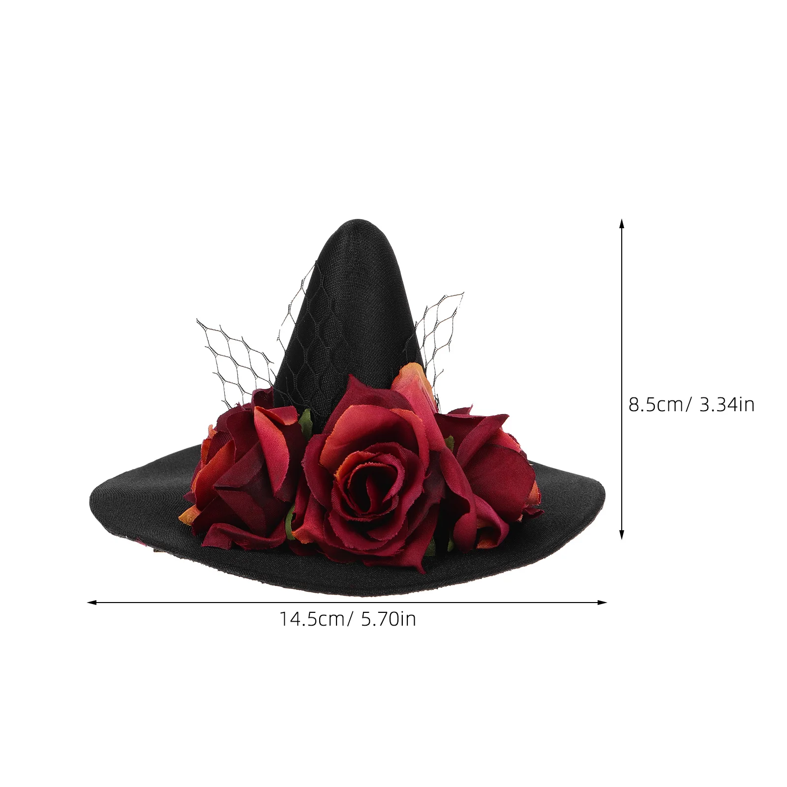 Witch Hat Halloween Masquerade Lightweight Cloth Material Cosplay Hat Headb Prop Gift