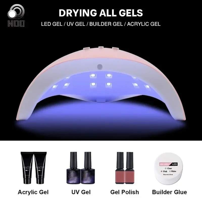 NOQ 36W Lampada a LED per essiccatore per unghie Lampada per macchina UV Manicure Asciugatura Gel Smalto Strumenti per nail art 3 Tempi con display LCD