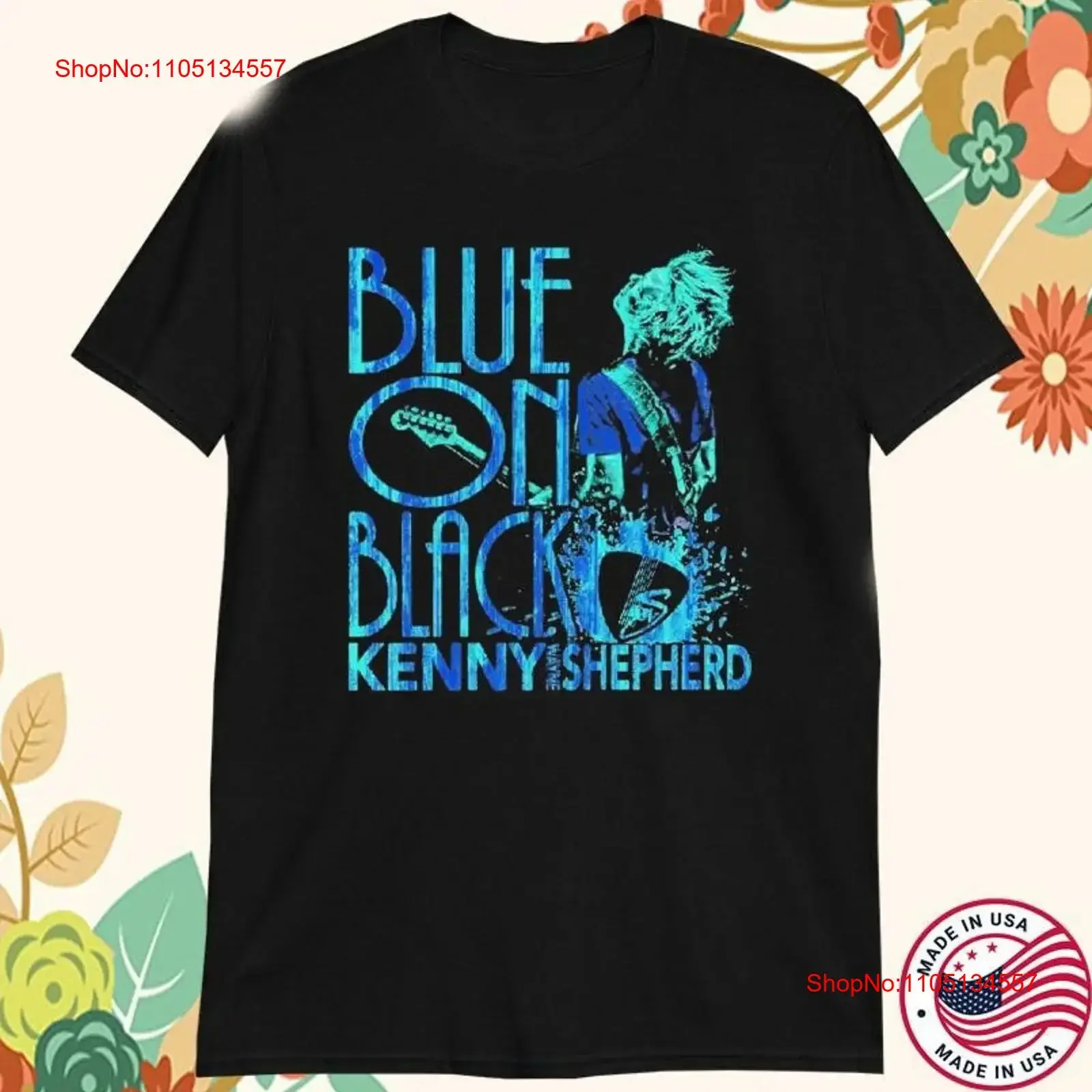 Kenny Wayne Shepherd Blue On Black T shirt size S 5XL vintage Washed homme Comfortable designer clothes streetwear Casual Soft