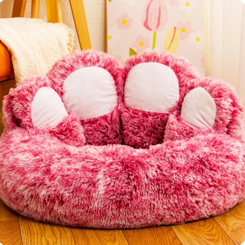 

Dog Sofa Beds Nest for Cat Nest Creative Cute Bear Paw Long Hair Warm All Seasonal Universal Dog Nest Mat Accessories