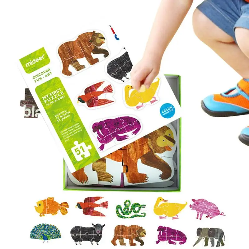 

Animal Puzzles For Toddler 2 Above Cute Paper Puzzle Toys For Animal Cognition Multifunctional Learning Toys Educational Funny