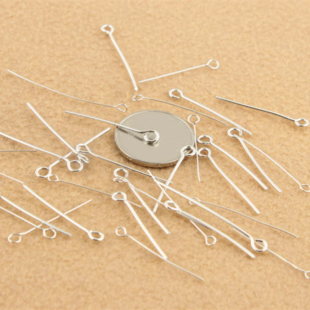 200Pcs Stainless Steel Nine Word Needle Open Eye for DIY Jewelry Finding Components Open Eye Pins jewelry making accessories