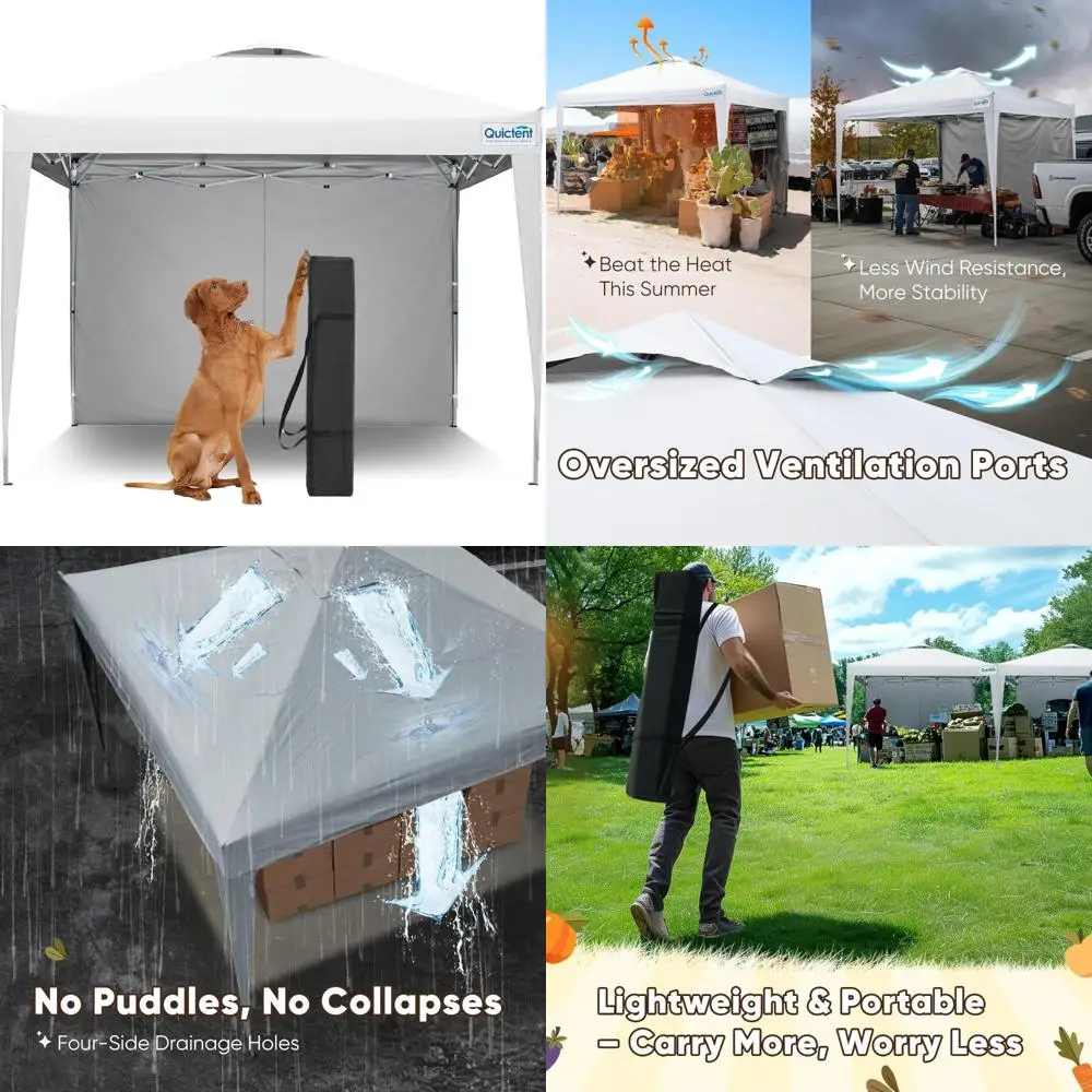 

Portable Instant Setup Canopy Tent, 10x10 Feet, Waterproof & UV-Protected, Ideal for Outdoor Activities, Compact and Lightweight