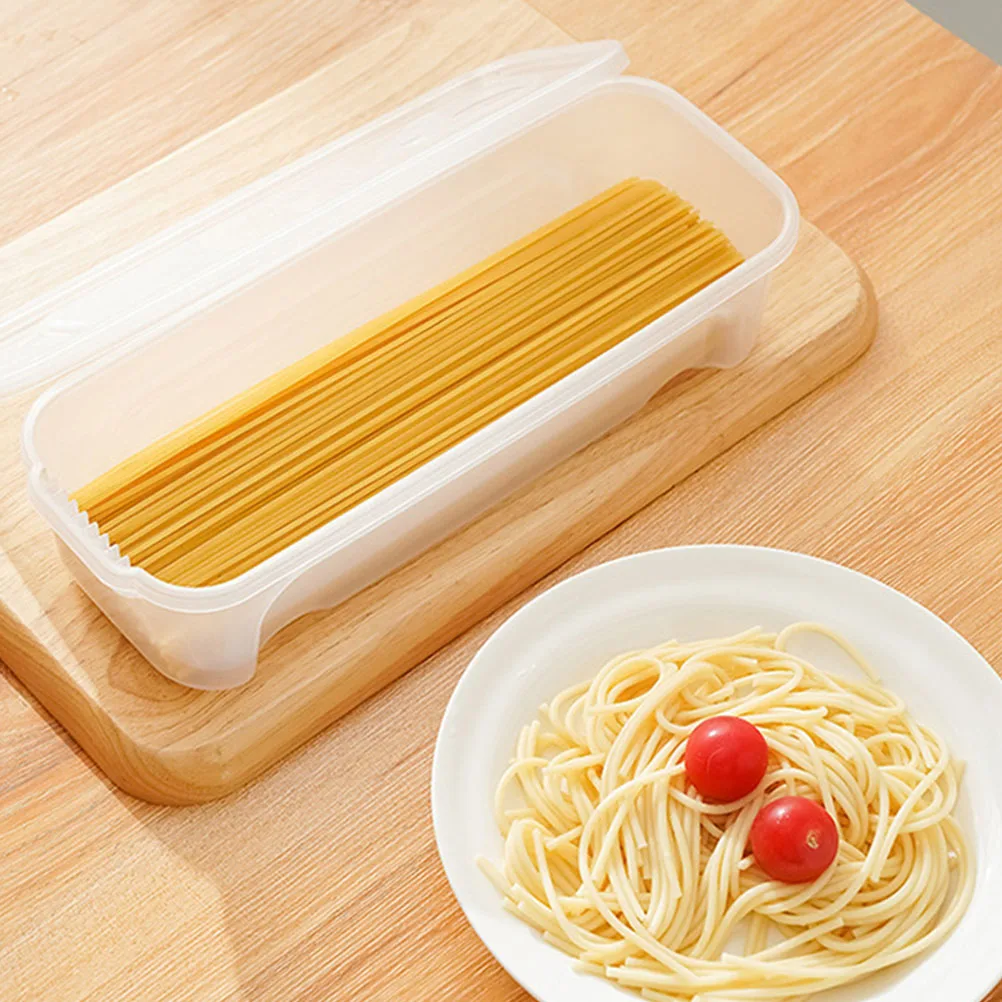 

2pcs Pasta Storage Containers Airtight Sealed Food Boxes Microwave Spaghetti Cooker Water Tight Organizer for Kitchen Pantry