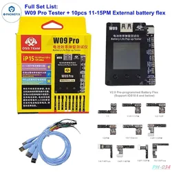 OSS W09 Pro V3 Tester External Battery Repair Cable For iPhone 11-15ProMAX Increases Battery Health Pop-up Warning Error Removal