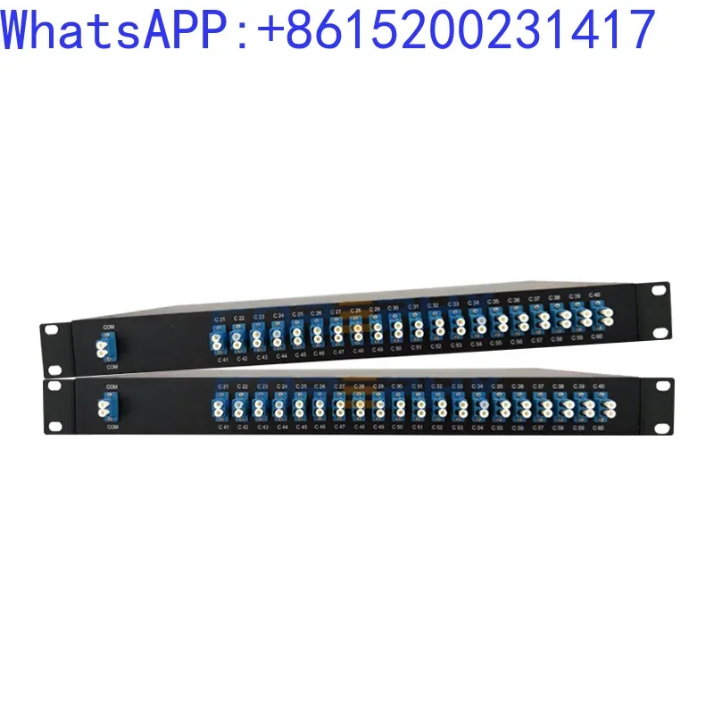 1U rack mounted AAWG 48CH/40CH/96CH heatless array waveguide fiber dense wavelength division multiplexer(1PCS)