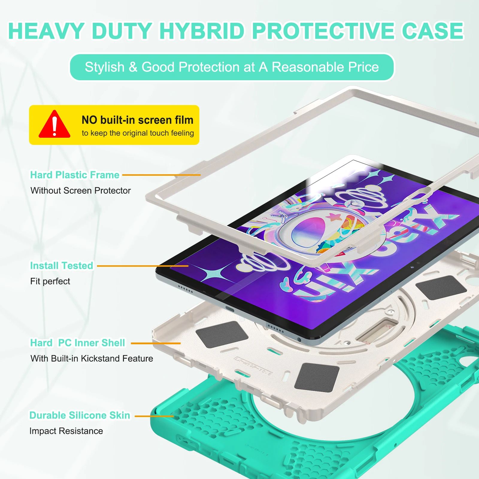 Heavy Duty Case For Lenovo Tab M10 Gen3 (3rd Gen) 2022 10.1 inch TB-328FU 328XU Rotating Rugged Stand Cover With Shoulder Strap
