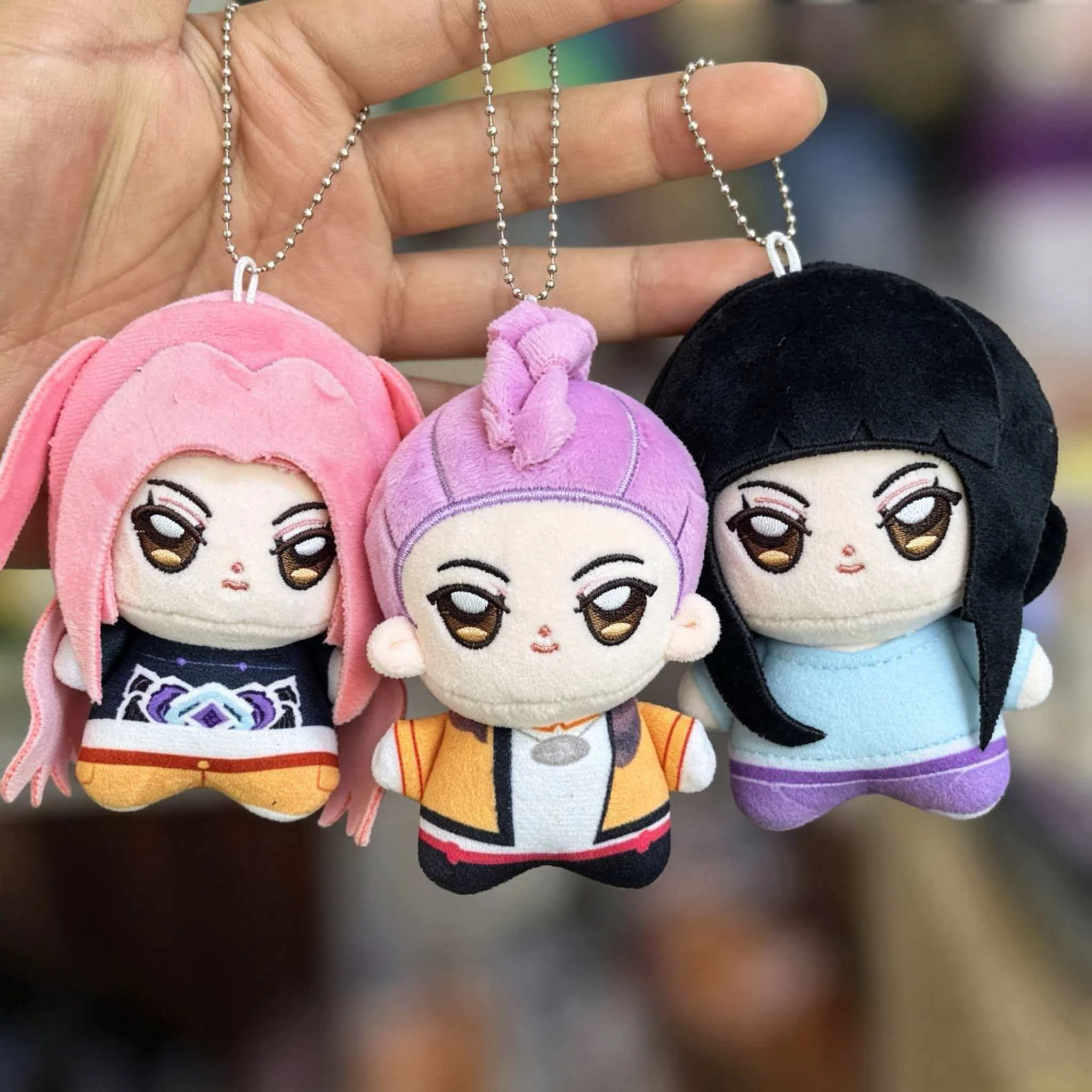 Muñeco de peluche del equipo de demonios de anime Funny Joy, figura de Rumi Mira Zoey, muñeco de peluche del grupo de chicas Monster Hunt, colgante para bolso, regalo para fans