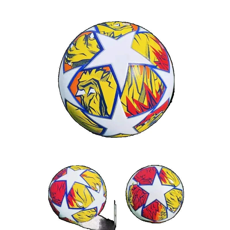 새로운 PU 소재 내마모성과 시원함을 겸비한 유럽컵 No. 축구 챔피언스 리그 월드컵 접착식 PVC4 축구공 5개