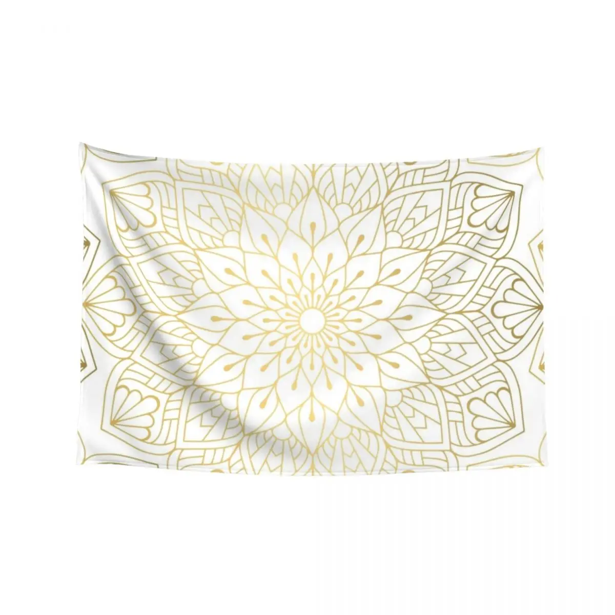 

The Golden Mandala Illustration Pattern Tapestry Room Decor Korean Style Wall Deco Carpet Wall Tapestry