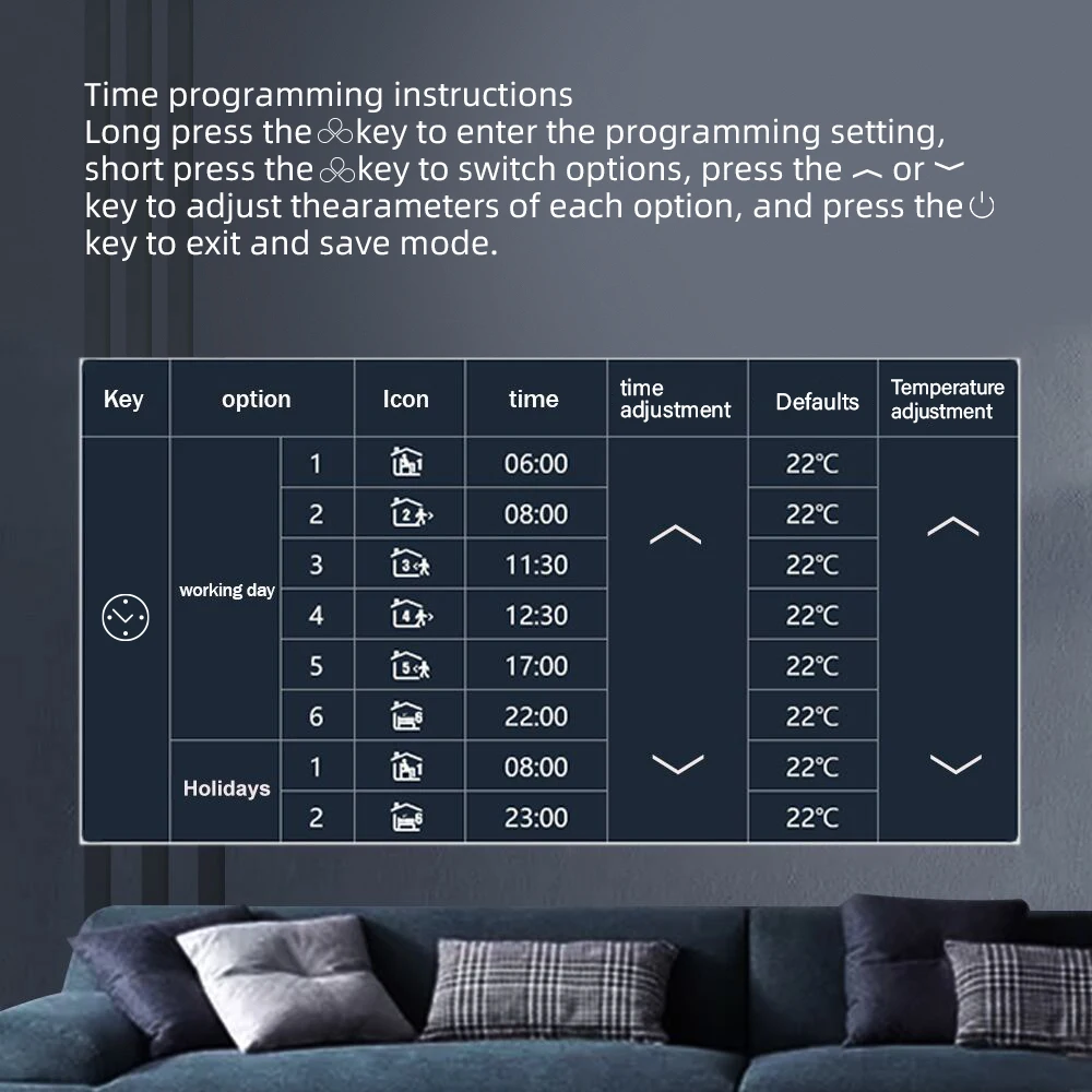 TUYA WiFi ThermoandreTemperature Contrmatérielle Eau Électrique Chauffage au Sol TRV AC100V-240V 3A 16A Numérique LCD Affichage Mural